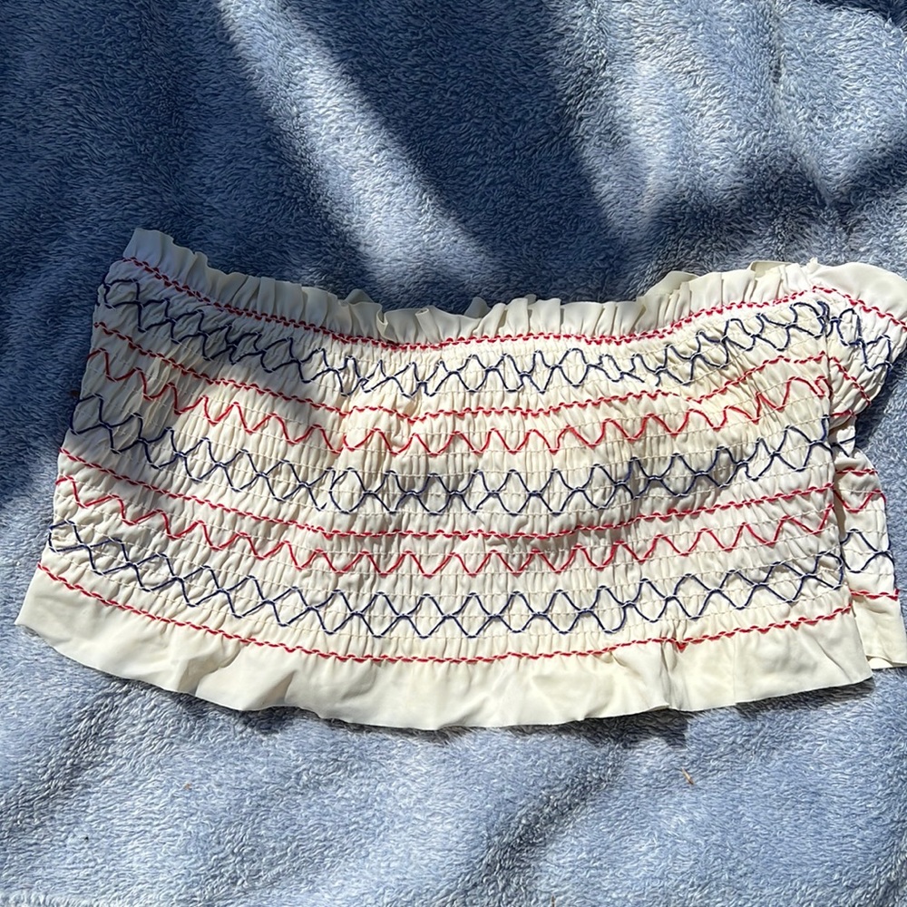 xhilaration strapless swim top